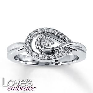 SOLD Kay 10k White Gold 1/3 Ct Diamond Ring